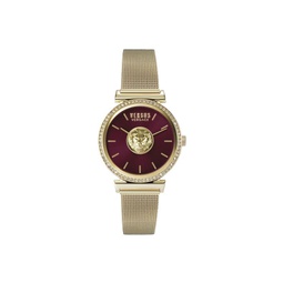 Brick Lane Mesh 34MM IP Gold Stainless Steel Bracelet Watch
