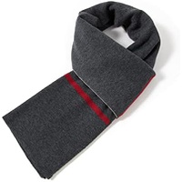 Villand Luxurious Mens Striped Merino Wool Scarf - Gift Box Wrapped Winter Soft Warm Thick Knitted Neckwear for Men