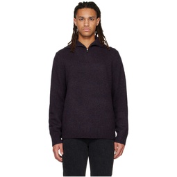 Purple Melange Sweater 231875M202007