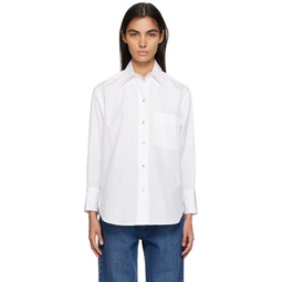 White Oversized Shirt 231875F109010