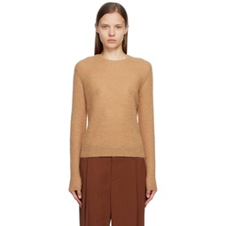Brown Brushed Sweater 222875F096019