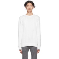 Off White Cable Sweater 222875M201015