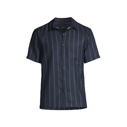 Windsor Stripe Linen & Cotton-Blend Shirt
