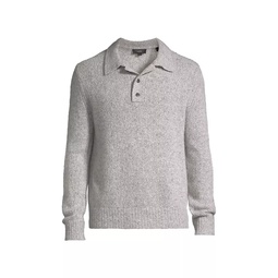 Plush Donegal Cashmere Polo Sweater