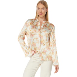 Vince Flora Long Sleeve Crushed Blouse