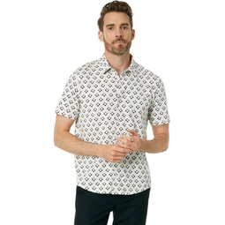 Vince Geo Floral Printed Short Sleeve Button-Down