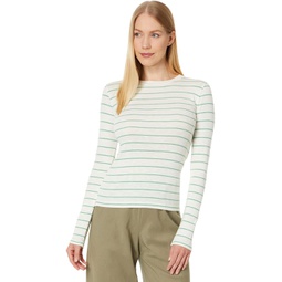 Womens Vince Striped Long Sleeve Crew