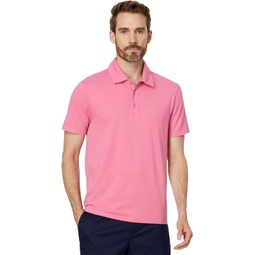 Mens Vince Garment Dye Short Sleeve Polo