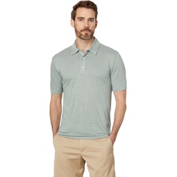 Mens Vince Linen Short Sleeve Polo