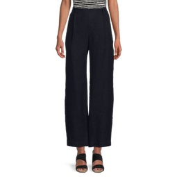 Pleated Front Wide Leg Pants