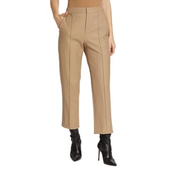 Cropped Tapered Stove Pipe Pants