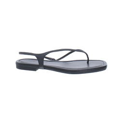 deana womens open-toe faux leather thong sandals