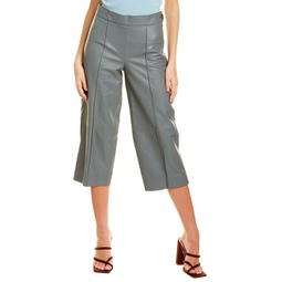 leather crop wide pant