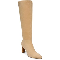 highland womens zipper heels knee-high boots