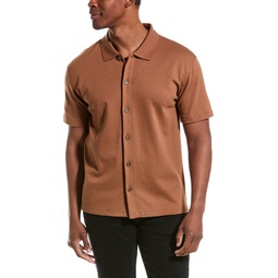 variegated jacquard button-down shirt
