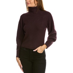 open back turtleneck cashmere sweater