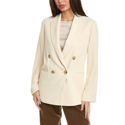 crepe double-breasted blazer