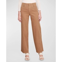 high waist wash casual pant in tapenade
