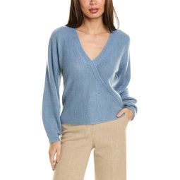 cross front wool & mohair-blend sweater