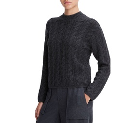 Twist Cable Knit Cropped Sweater