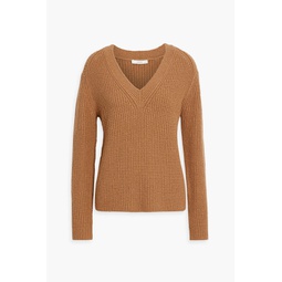 Ribbed cotton-blend sweater