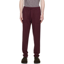 Burgundy Garment-Dyed Lounge Pants 222875M190004