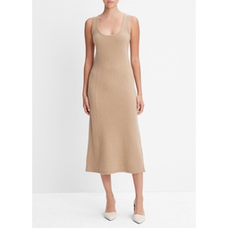 Ribbed Wool and Cashmere Raw-Edge Dress