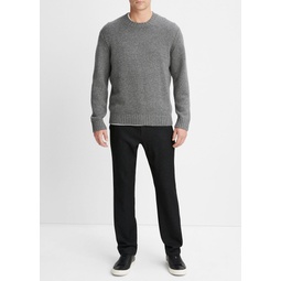 Wool-Cashmere Relaxed Crew Neck Sweater