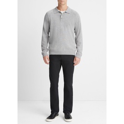 Cashmere Long-Sleeve Polo Sweater