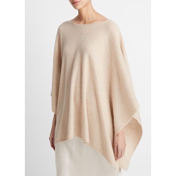 Reverse-Jersey Cashmere Boat-Neck Poncho