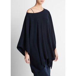 Reverse-Jersey Cashmere Boat-Neck Poncho