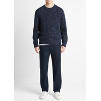 Space Dye Wool-Cashmere Crew Neck Sweater