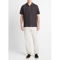 Hemp Quarter-Zip Short-Sleeve Shirt
