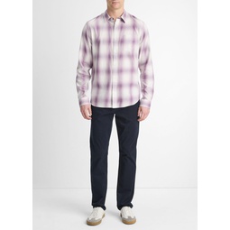 Mirage Plaid Cotton-Blend Long-Sleeve Shirt