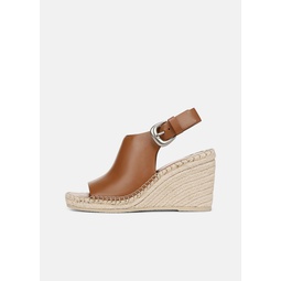 Gabriela Leather Wedge Espadrille Sandal