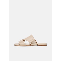 Dylan Leather Criss-Cross Slide Sandal