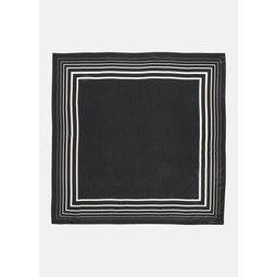 Striped Silk Square Scarf