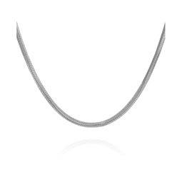 Silver-Tone Classic Snake Chain Necklace 18 + 2 Extender