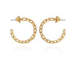 Gold-Tone Link Hoop Earrings