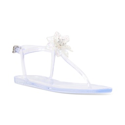 Jelynn Beaded Flower Embellished Thong Sandals