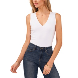 Womens Open-Back Sleeveless V-Neck Top