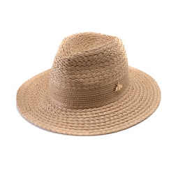 Straw Panama Hat with Icon Detail