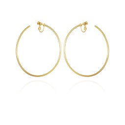 Gold-Tone XL Clip-On Open Hoop Earrings