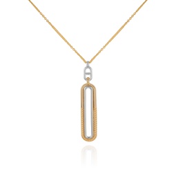 Gold-Tone and Silver-Tone Pendant Necklace