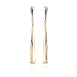 Two-Tone Linear Drop Dangle Earrings