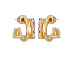 Gold-Tone Square Hoop Earrings