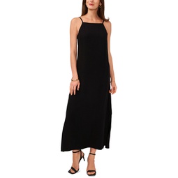 Womens Square-Neck Sleeveless Maxi Dress