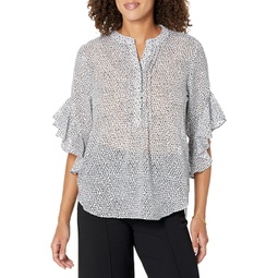 Womens Vince Camuto Tunic Blouse with V-Neck