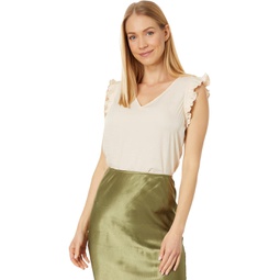 Vince Camuto V-Neck Pleated Sleeve Blouse