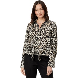 Vince Camuto Tie Front Collared Blouse